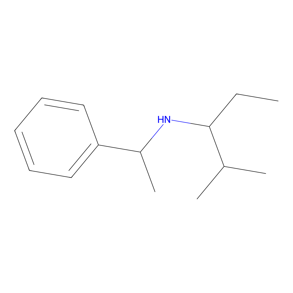 (2-Methylpentan-3-yl)(1-phenylethyl)amine molecular structure, CAS 1157293-46-3