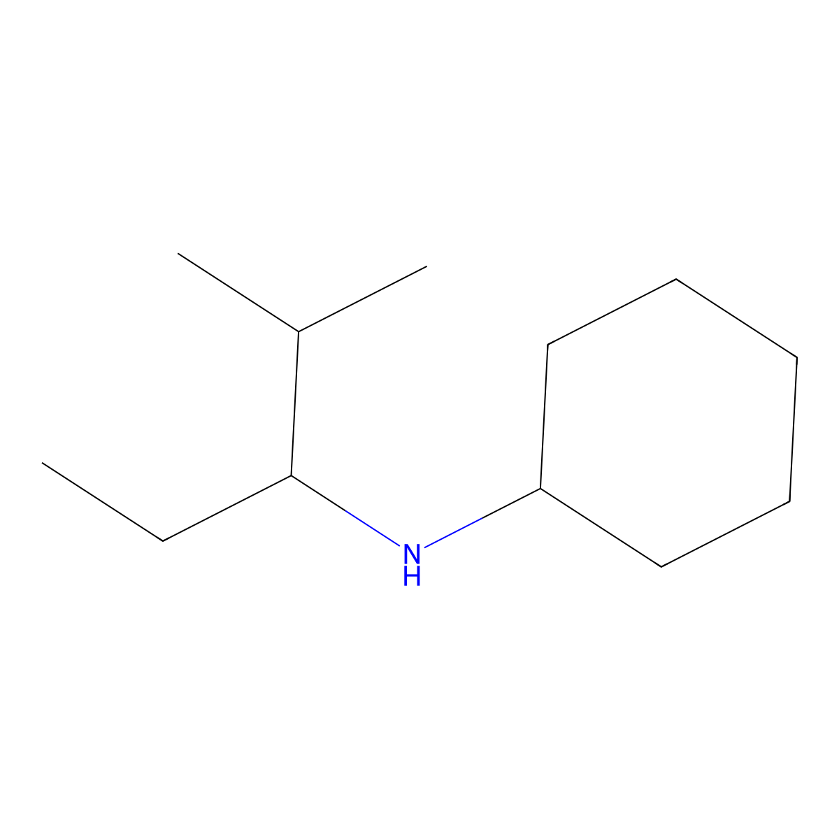 N-(2-methylpentan-3-yl)cyclohexanamine molecular structure, CAS 1157294-20-6