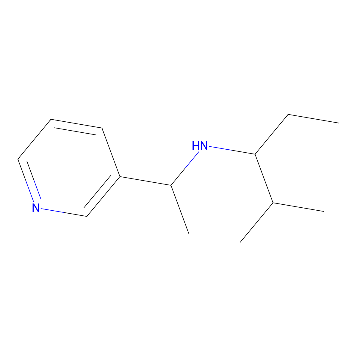 (2-Methylpentan-3-yl)[1-(pyridin-3-yl)ethyl]amine molecular structure, CAS 1157296-37-1