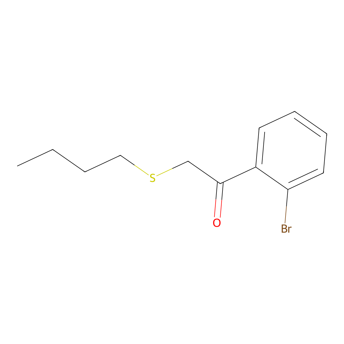 1-(2-Bromophenyl)-2-(butylsulfanyl)ethan-1-one molecular structure, CAS 1157301-73-9