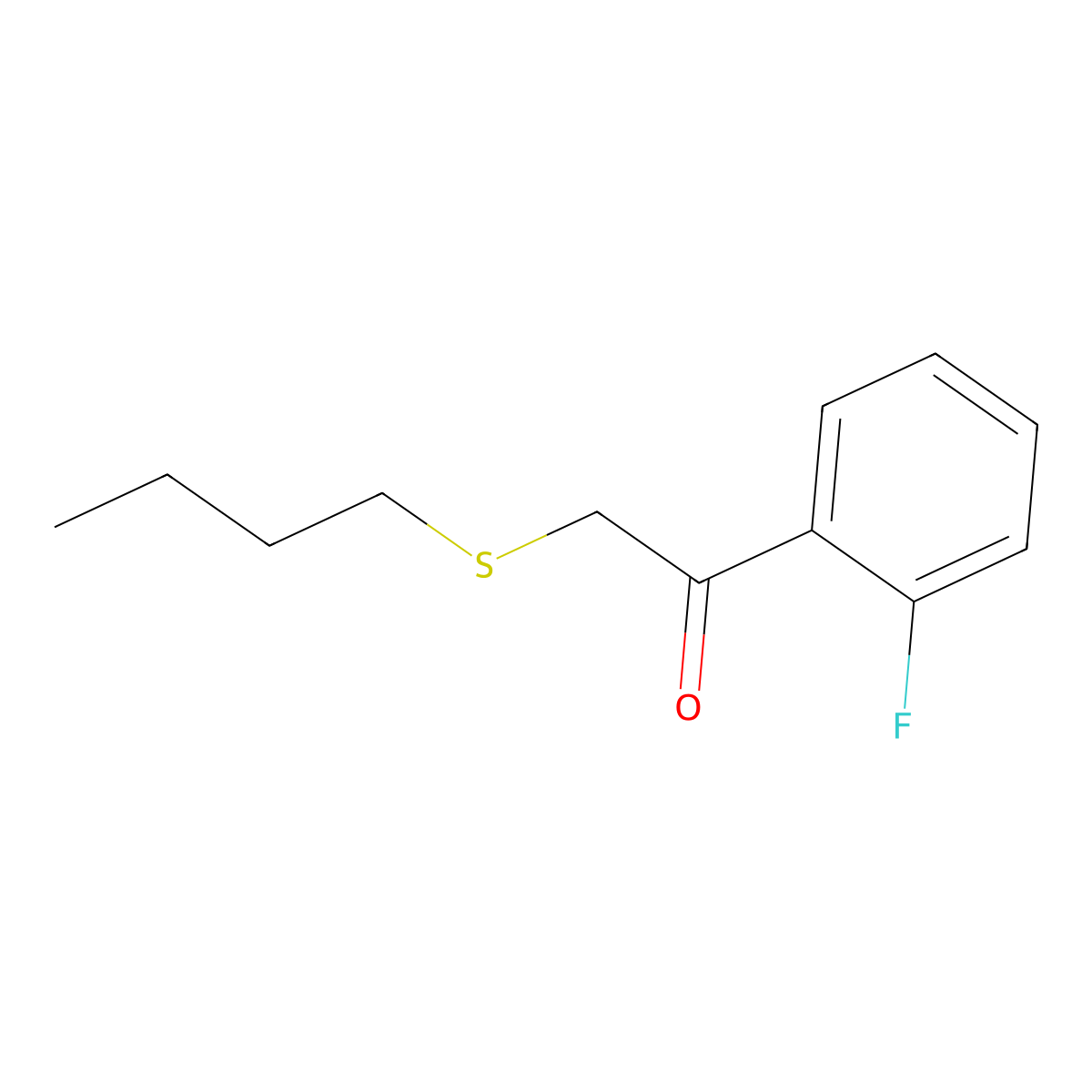 2-(Butylthio)-1-(2-fluorophenyl)ethan-1-one molecular structure, CAS 1157302-50-5