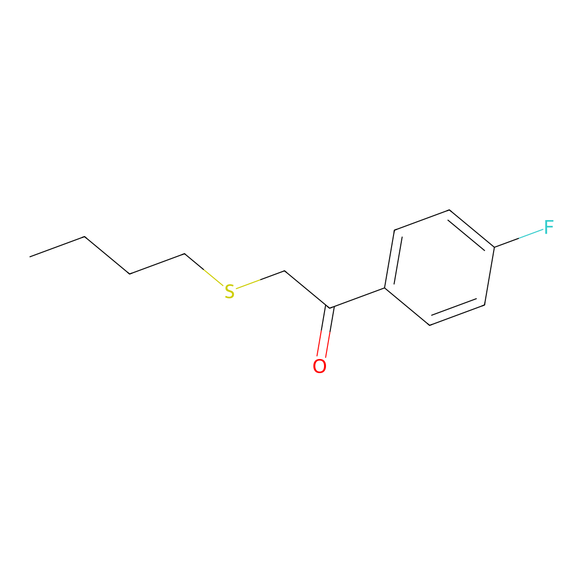 2-(Butylthio)-1-(4-fluorophenyl)ethan-1-one molecular structure, CAS 1157302-67-4