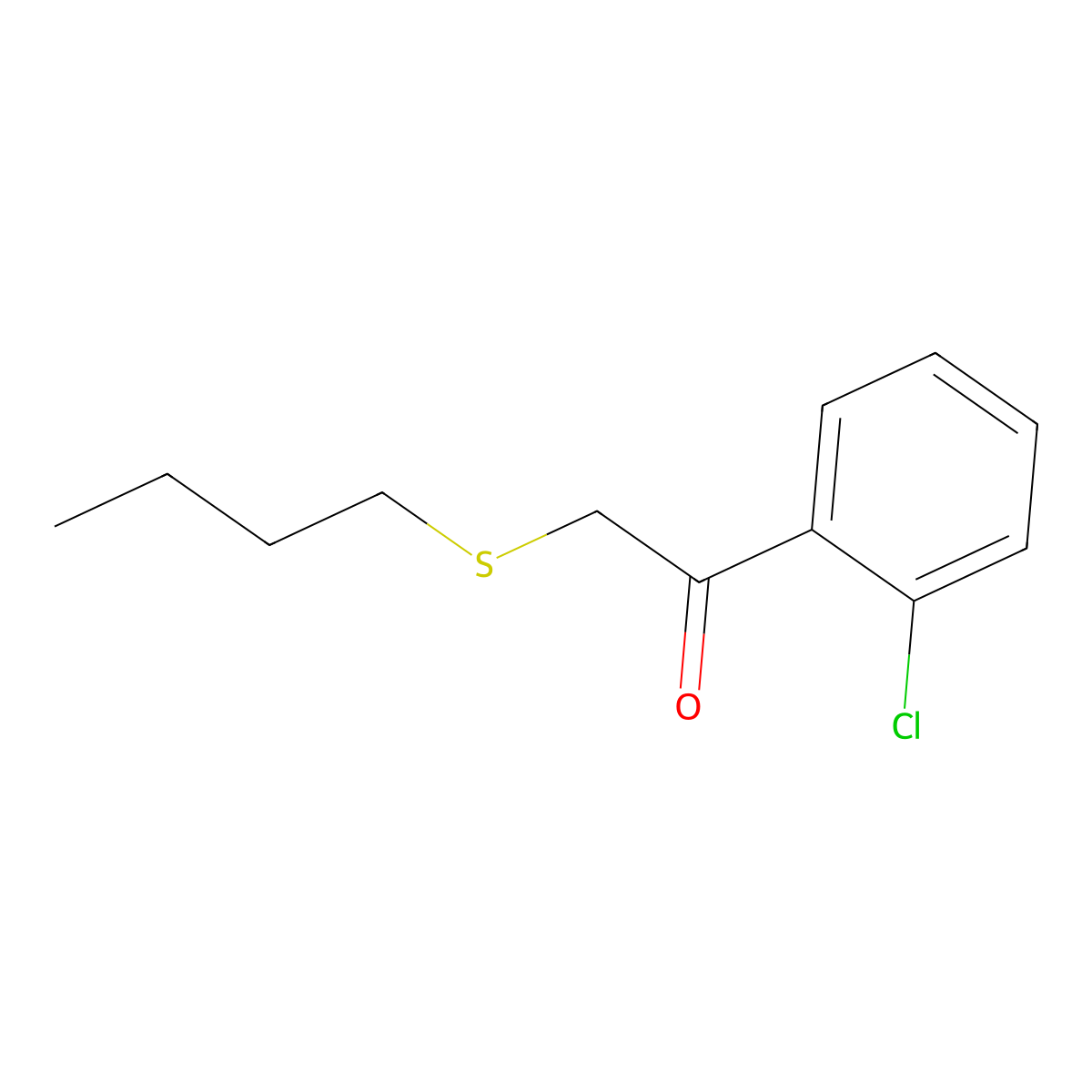 2-(Butylsulfanyl)-1-(2-chlorophenyl)ethan-1-one molecular structure, CAS 1157303-94-0