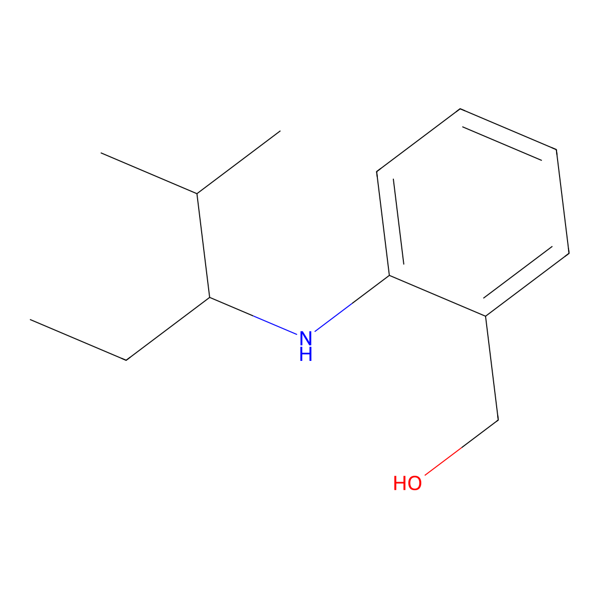 {2-[(2-Methylpentan-3-yl)amino]phenyl}methanol molecular structure, CAS 1157304-16-9