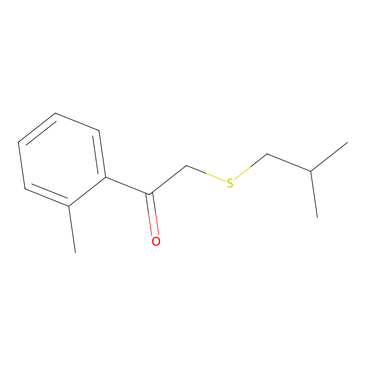 2-(Isobutylthio)-1-(o-tolyl)ethan-1-one molecular structure, CAS 1157307-13-5