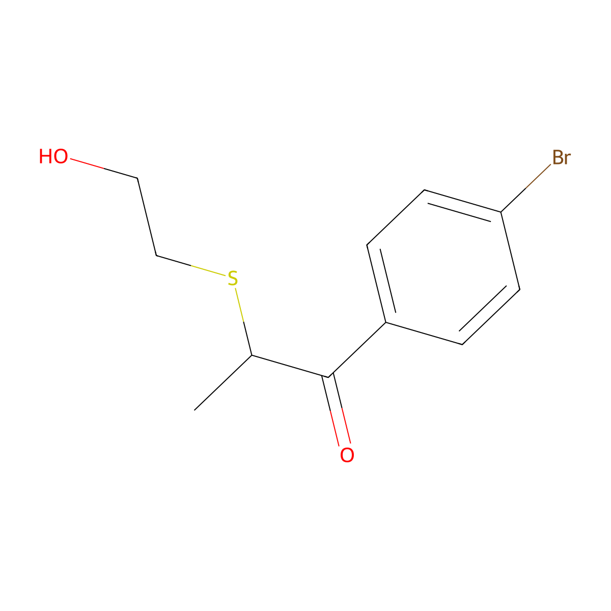 1-(4-Bromophenyl)-2-[(2-hydroxyethyl)sulfanyl]propan-1-one molecular structure, CAS 1157308-15-0