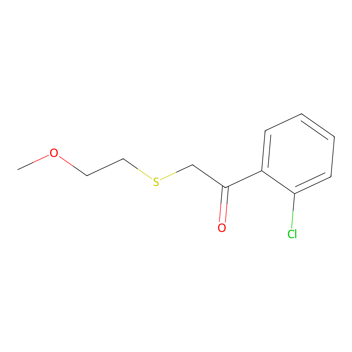1-(2-Chlorophenyl)-2-[(2-methoxyethyl)sulfanyl]ethan-1-one molecular structure, CAS 1157308-59-2