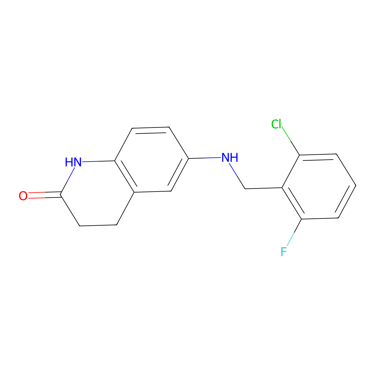 6-{[(2-Chloro-6-fluorophenyl)methyl]amino}-1,2,3,4-tetrahydroquinolin-2-one molecular structure, CAS 1157309-70-0