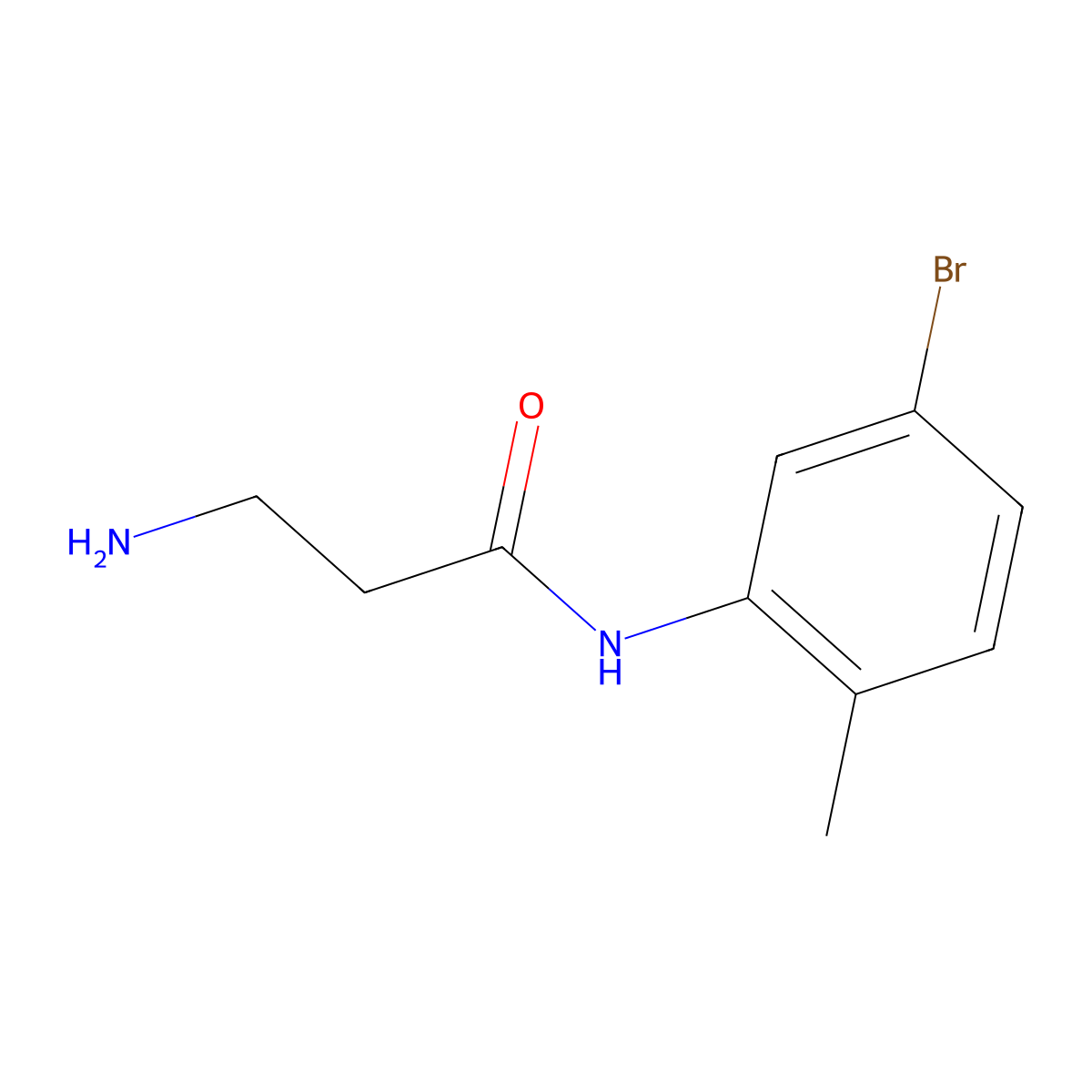 3-amino-N-(5-bromo-2-methylphenyl)propanamide molecular structure, CAS 1157310-18-3