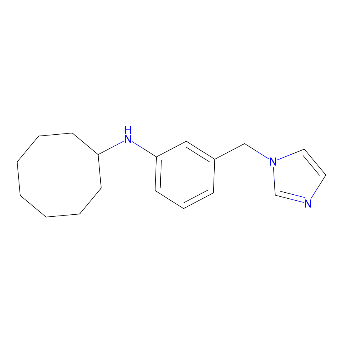 N-[3-(1H-Imidazol-1-ylmethyl)phenyl]cyclooctanamine molecular structure, CAS 1157312-76-9