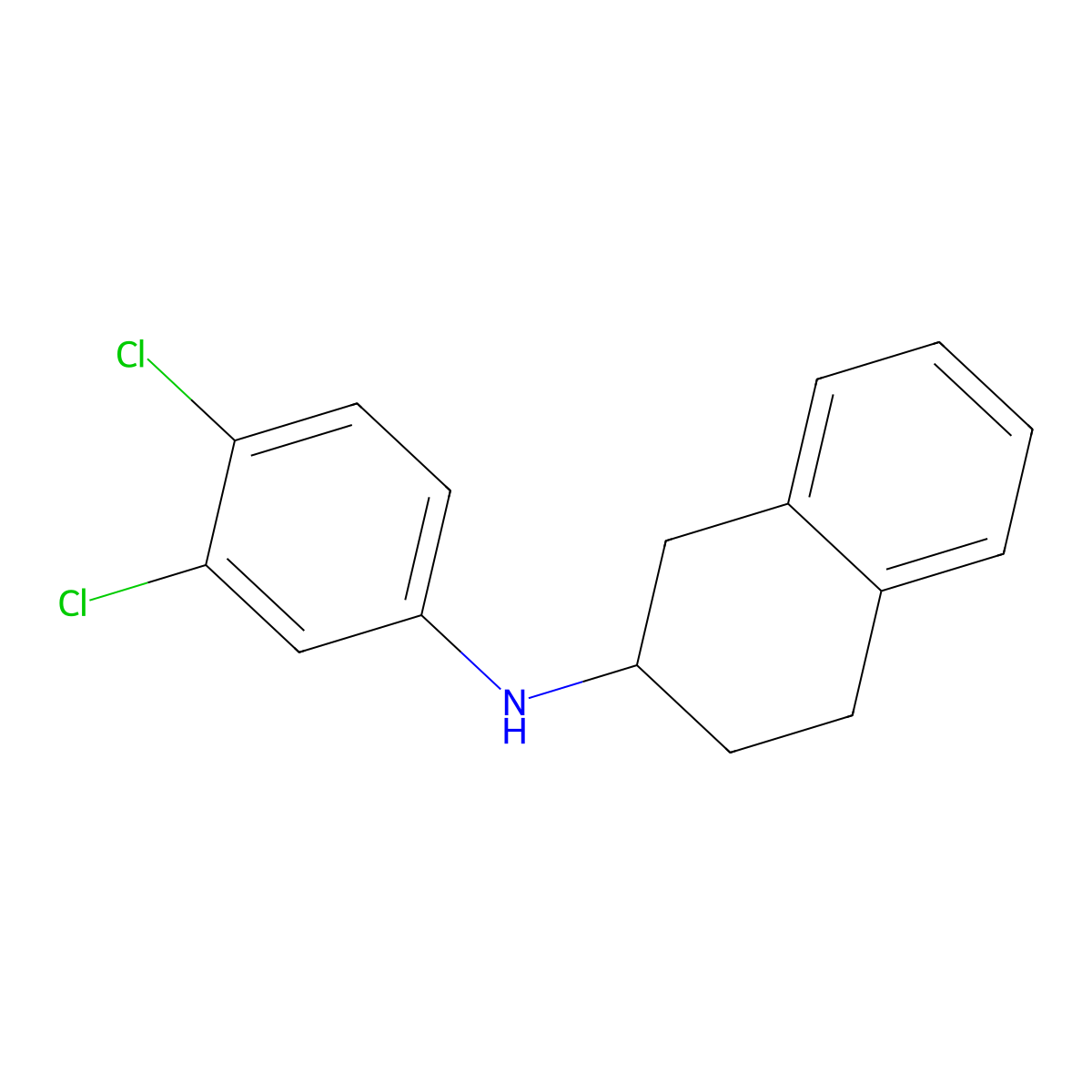 N-(3,4-dichlorophenyl)-1,2,3,4-tetrahydronaphthalen-2-amine molecular structure, CAS 1157317-05-9