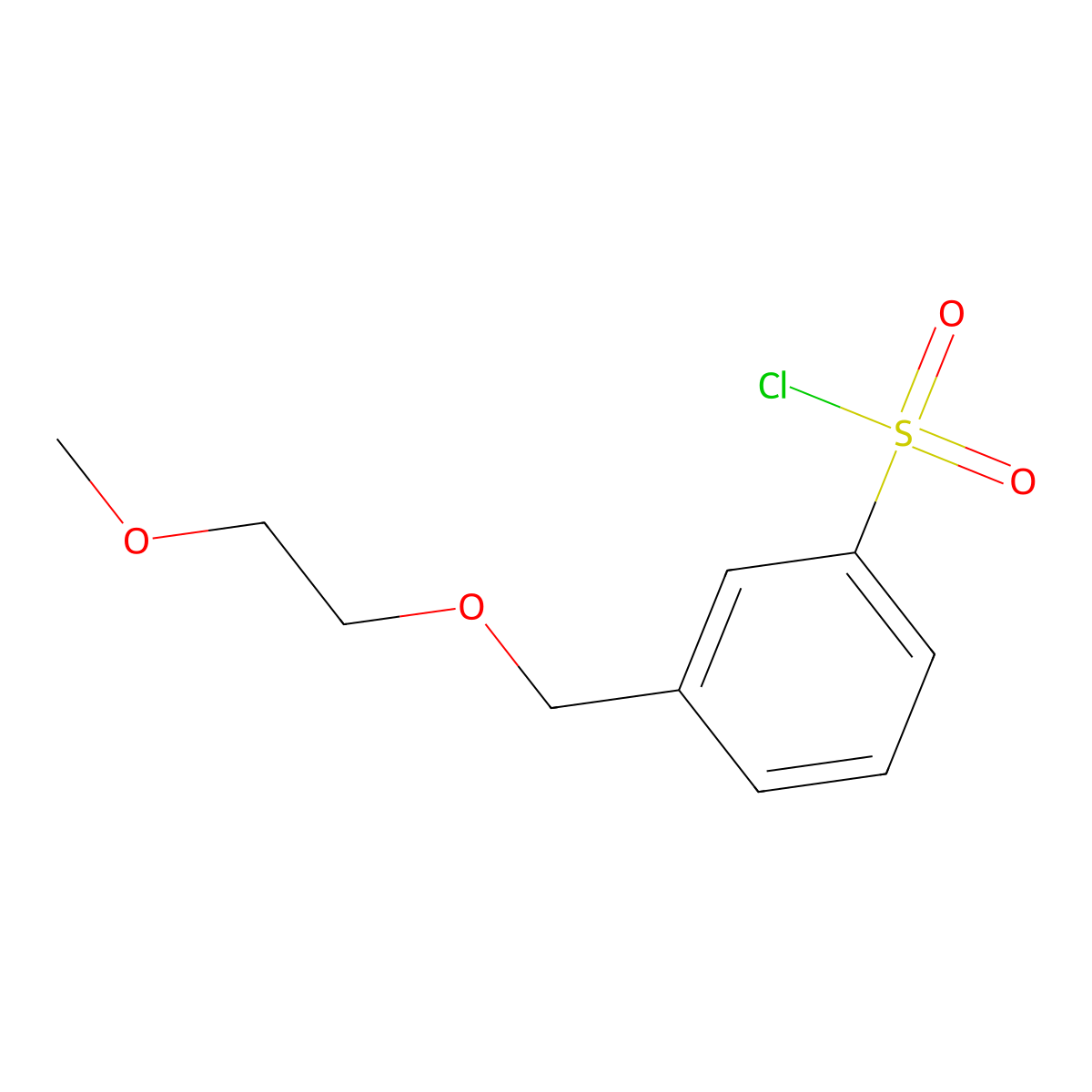 3-[(2-Methoxyethoxy)methyl]benzene-1-sulfonyl chloride molecular structure, CAS 1157317-26-4