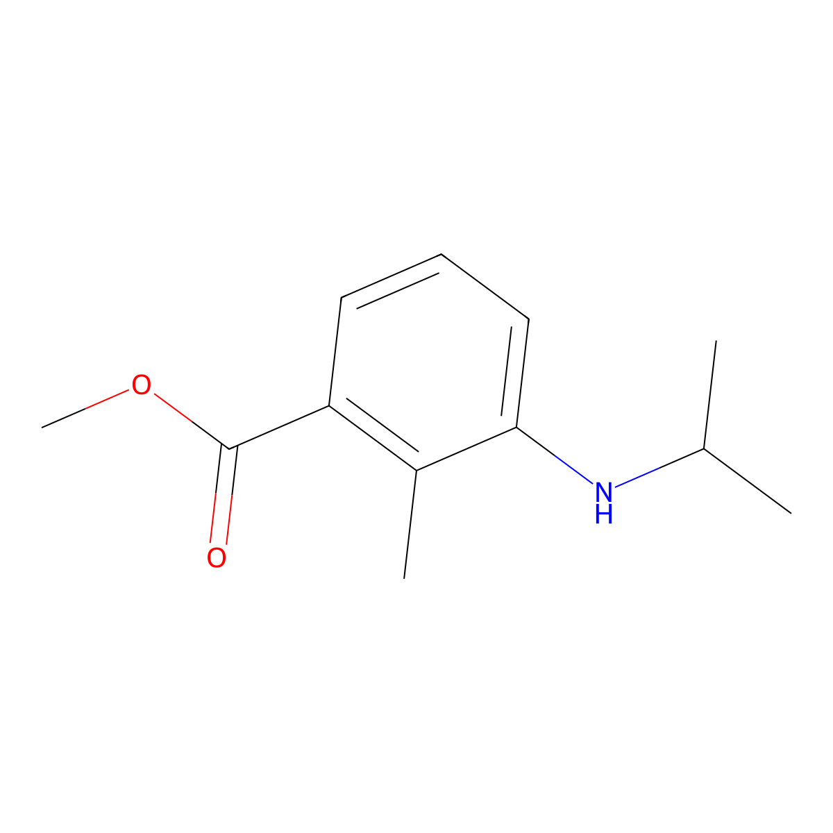 Methyl 2-methyl-3-[(propan-2-yl)amino]benzoate molecular structure, CAS 1157321-94-2