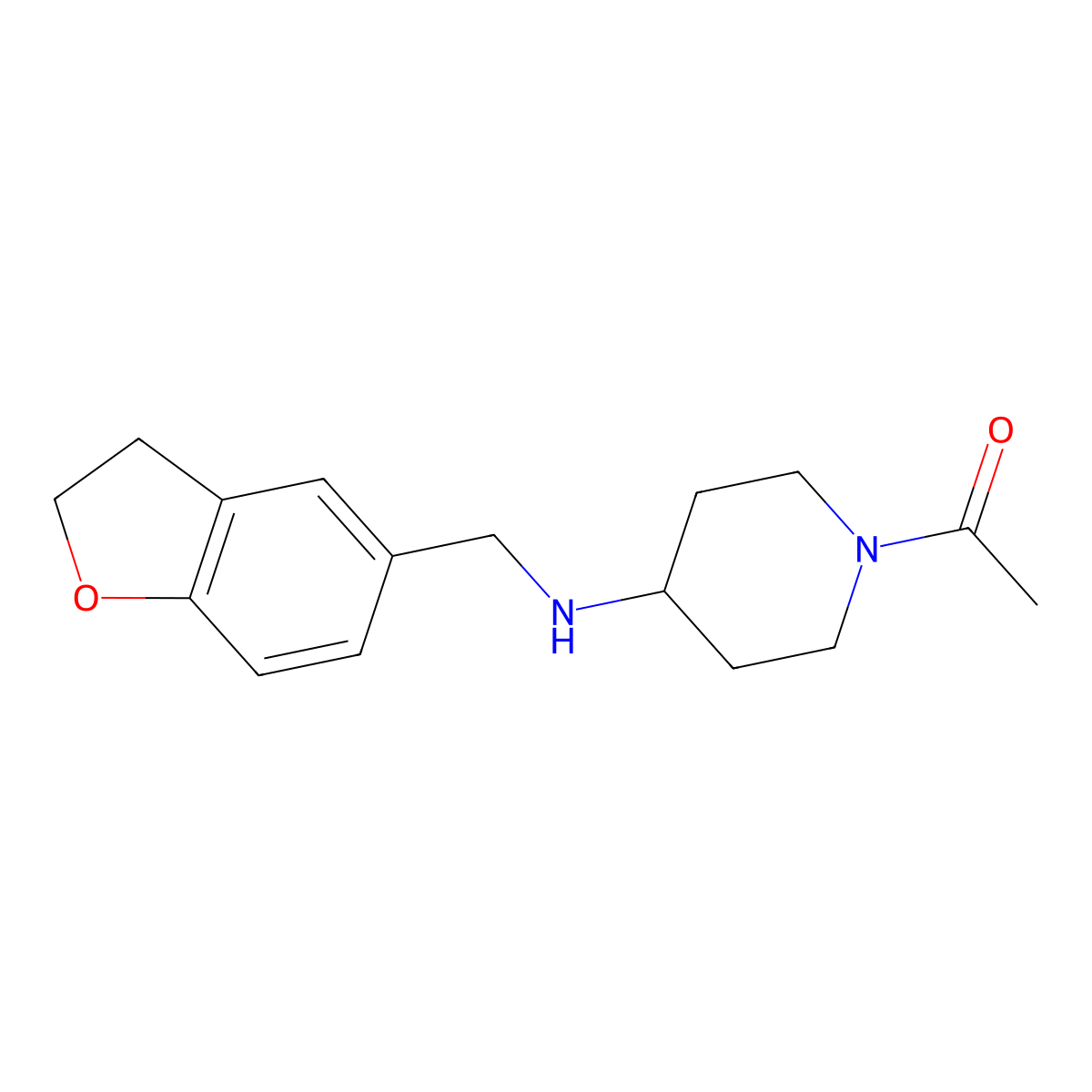 1-{4-[(2,3-Dihydro-1-benzofuran-5-ylmethyl)amino]piperidin-1-yl}ethan-1-one molecular structure, CAS 1157334-82-1