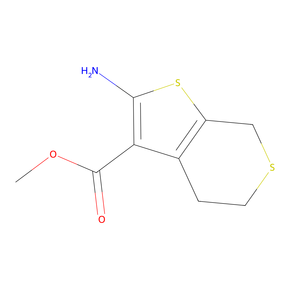 methyl 2-amino-4H,5H,7H-thieno[2,3-c]thiopyran-3-carboxylate molecular structure, CAS 1157336-54-3