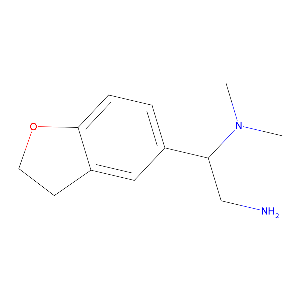 [2-Amino-1-(2,3-dihydro-1-benzofuran-5-yl)ethyl]dimethylamine molecular structure, CAS 1157336-61-2