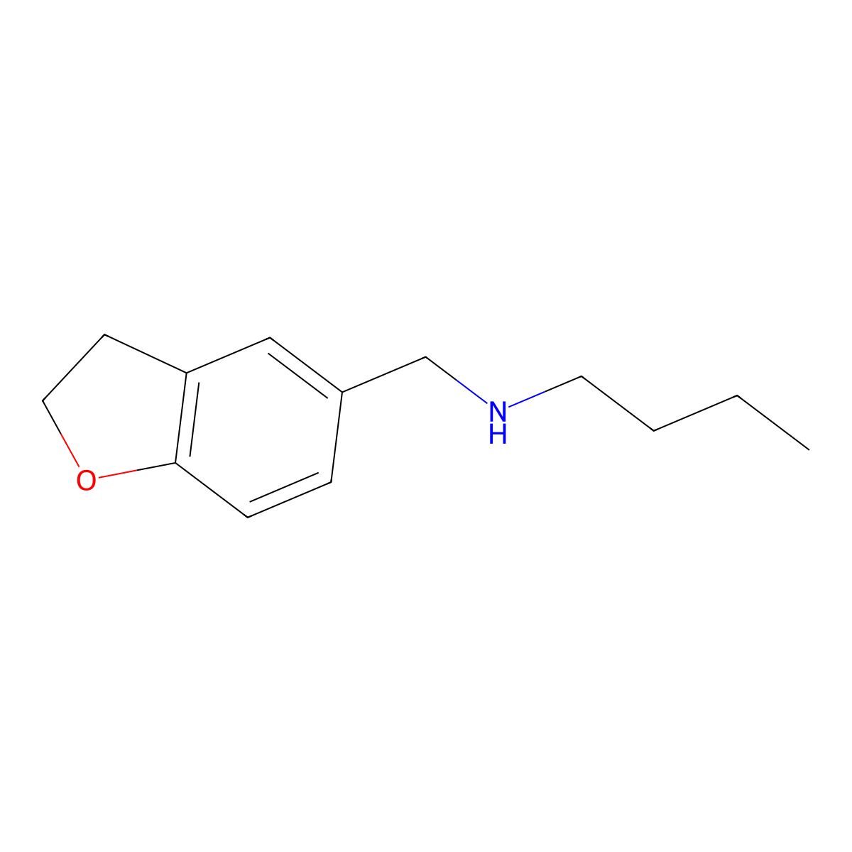 Butyl[(2,3-dihydro-1-benzofuran-5-yl)methyl]amine molecular structure, CAS 1157337-81-9