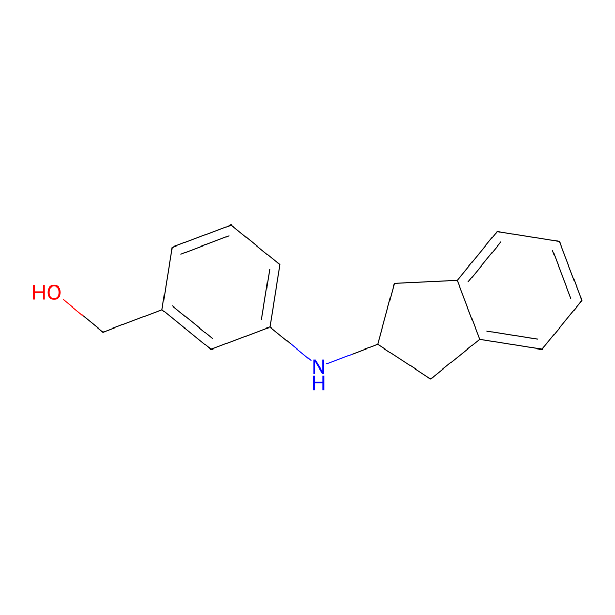 {3-[(2,3-dihydro-1H-inden-2-yl)amino]phenyl}methanol molecular structure, CAS 1157346-58-1