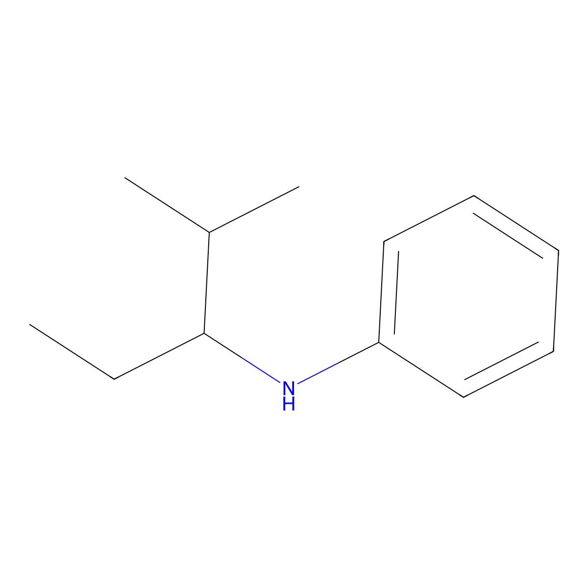 N-(2-methylpentan-3-yl)aniline molecular structure, CAS 1157350-76-9