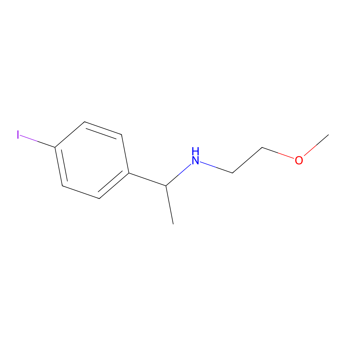 [1-(4-Iodophenyl)ethyl](2-methoxyethyl)amine molecular structure, CAS 1157353-41-7