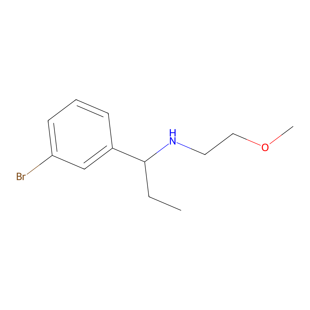 [1-(3-Bromophenyl)propyl](2-methoxyethyl)amine molecular structure, CAS 1157353-74-6