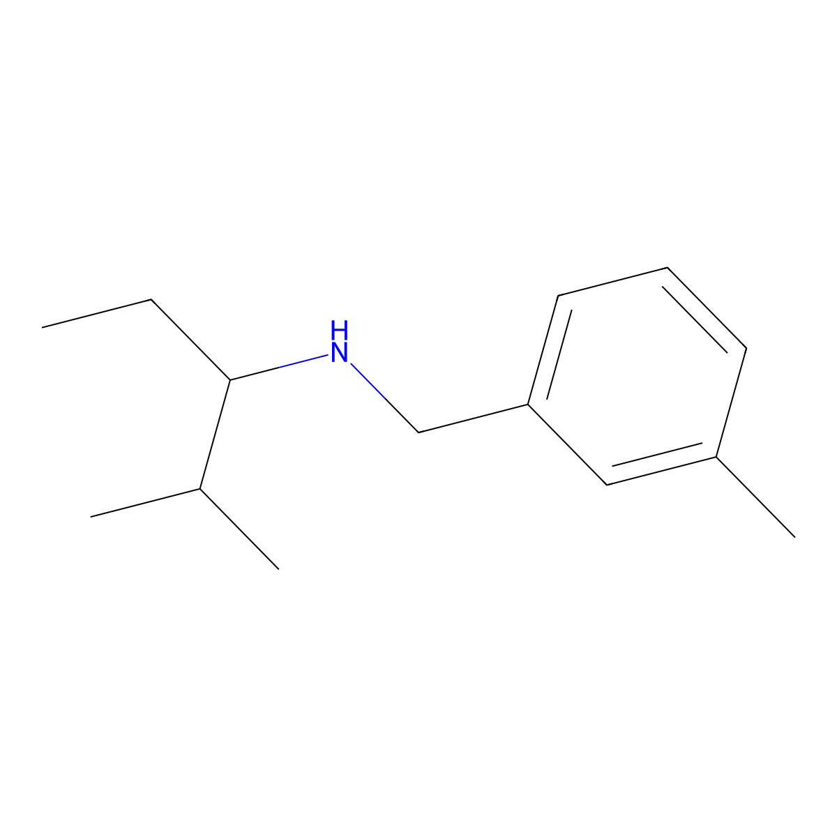 (2-Methylpentan-3-yl)[(3-methylphenyl)methyl]amine molecular structure, CAS 1157355-91-3