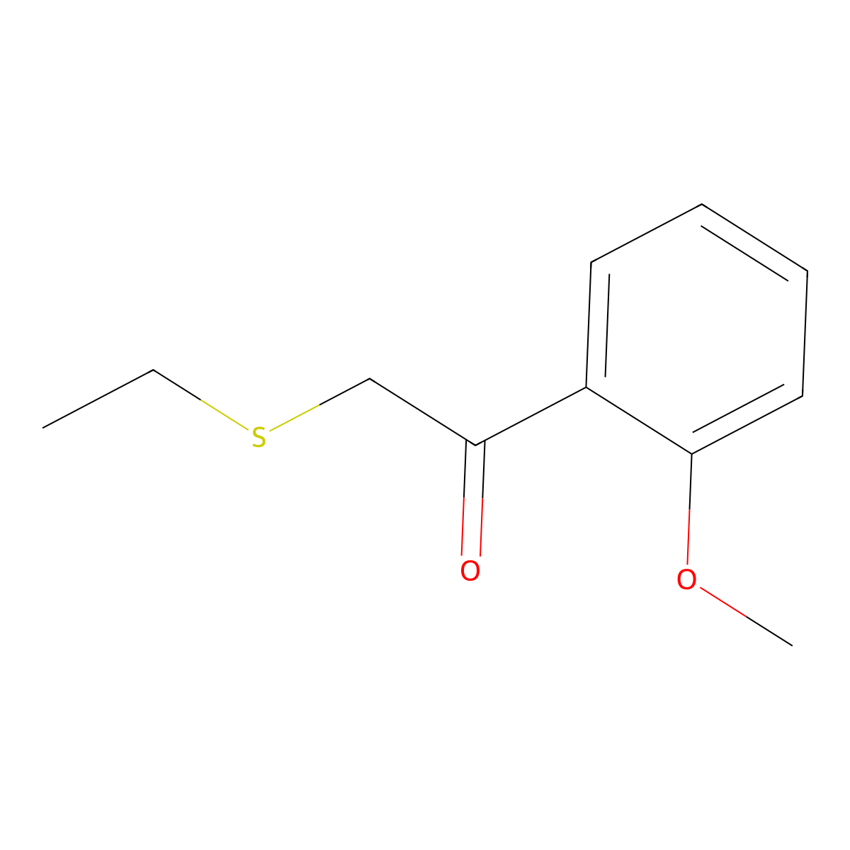 2-(Ethylthio)-1-(2-methoxyphenyl)ethan-1-one molecular structure, CAS 1157360-70-7