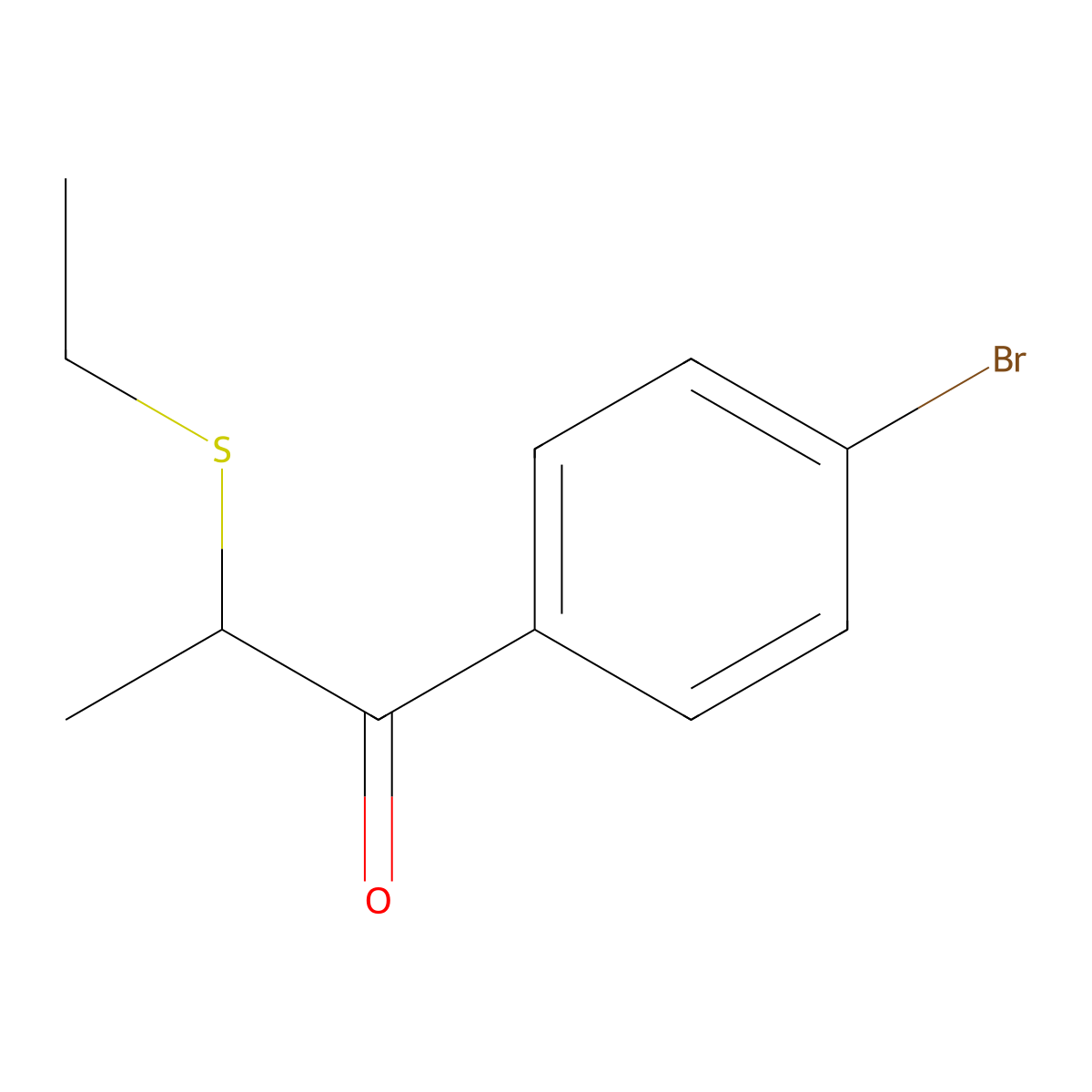1-(4-Bromophenyl)-2-(ethylsulfanyl)propan-1-one molecular structure, CAS 1157360-85-4