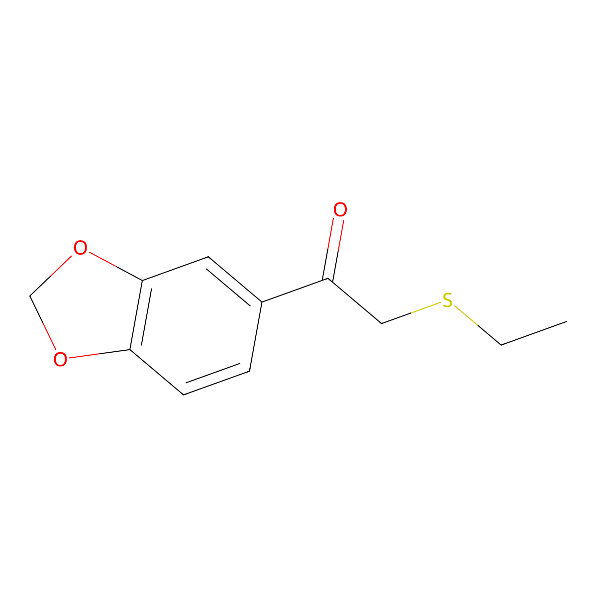 1-(1,3-Dioxaindan-5-yl)-2-(ethylsulfanyl)ethan-1-one molecular structure, CAS 1157361-07-3