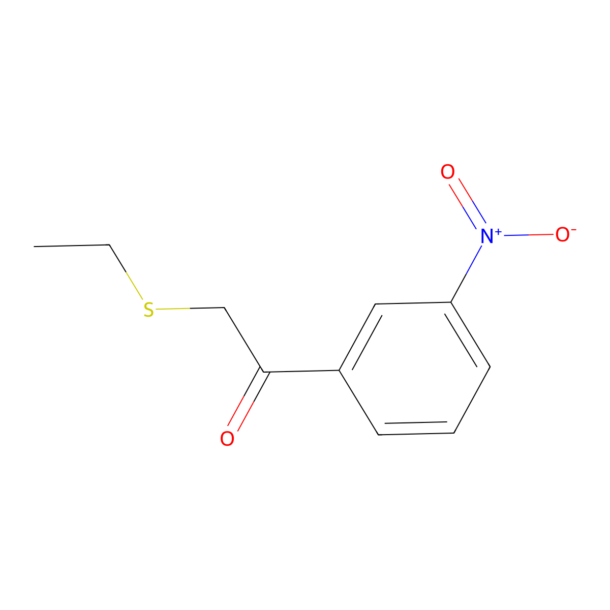 2-(Ethylthio)-1-(3-nitrophenyl)ethan-1-one molecular structure, CAS 1157361-52-8