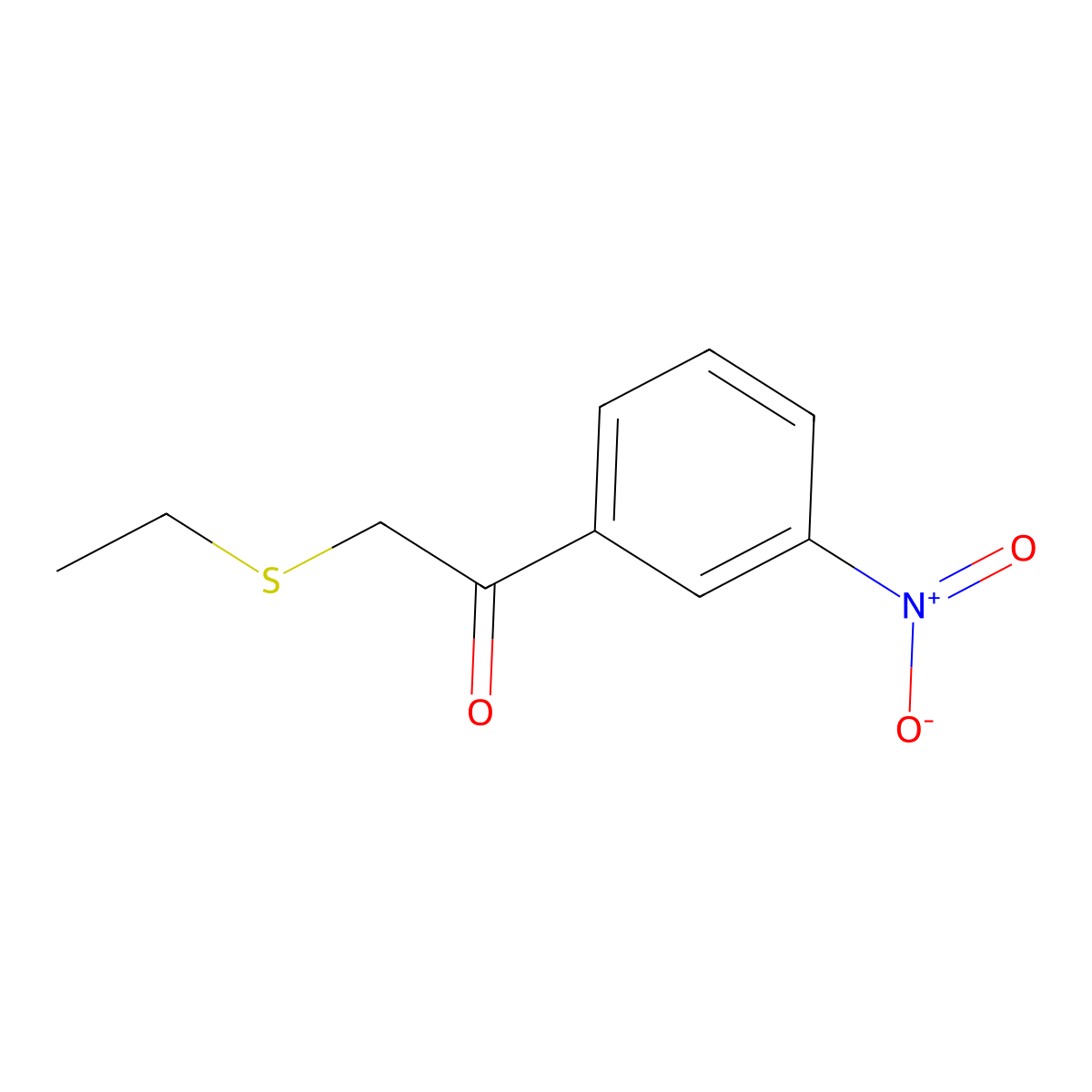 2-(Ethylthio)-1-(3-nitrophenyl)ethan-1-one molecular structure, CAS 1157361-52-8
