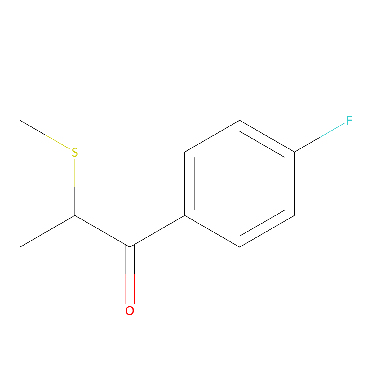 2-(Ethylsulfanyl)-1-(4-fluorophenyl)propan-1-one molecular structure, CAS 1157361-86-8