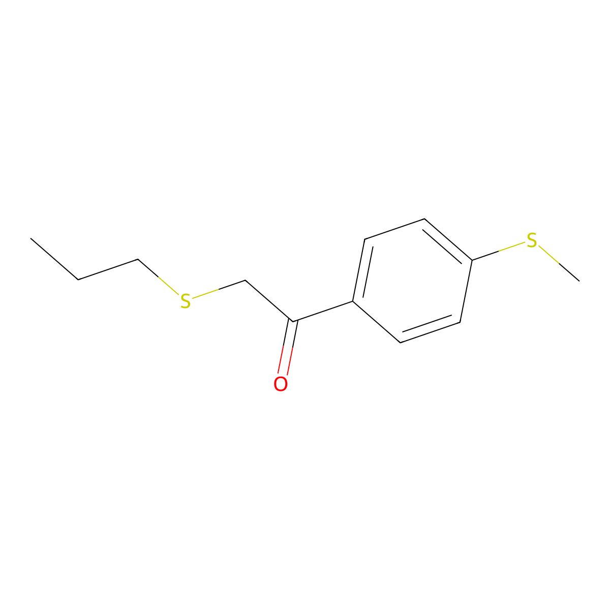 1-[4-(Methylsulfanyl)phenyl]-2-(propylsulfanyl)ethan-1-one molecular structure, CAS 1157364-90-3