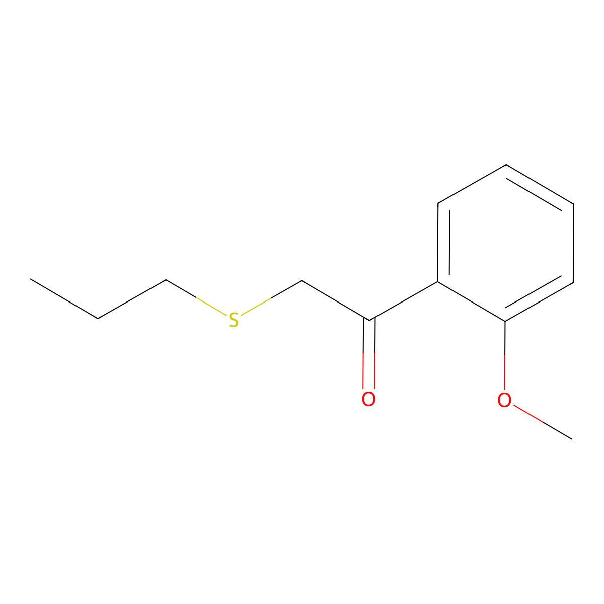 1-(2-Methoxyphenyl)-2-(propylthio)ethan-1-one molecular structure, CAS 1157365-26-8