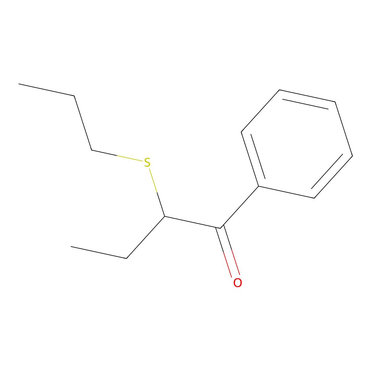 1-Phenyl-2-(propylsulfanyl)butan-1-one molecular structure, CAS 1157365-81-5