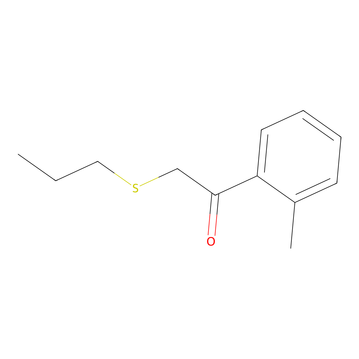 1-(2-Methylphenyl)-2-(propylsulfanyl)ethan-1-one molecular structure, CAS 1157366-88-5