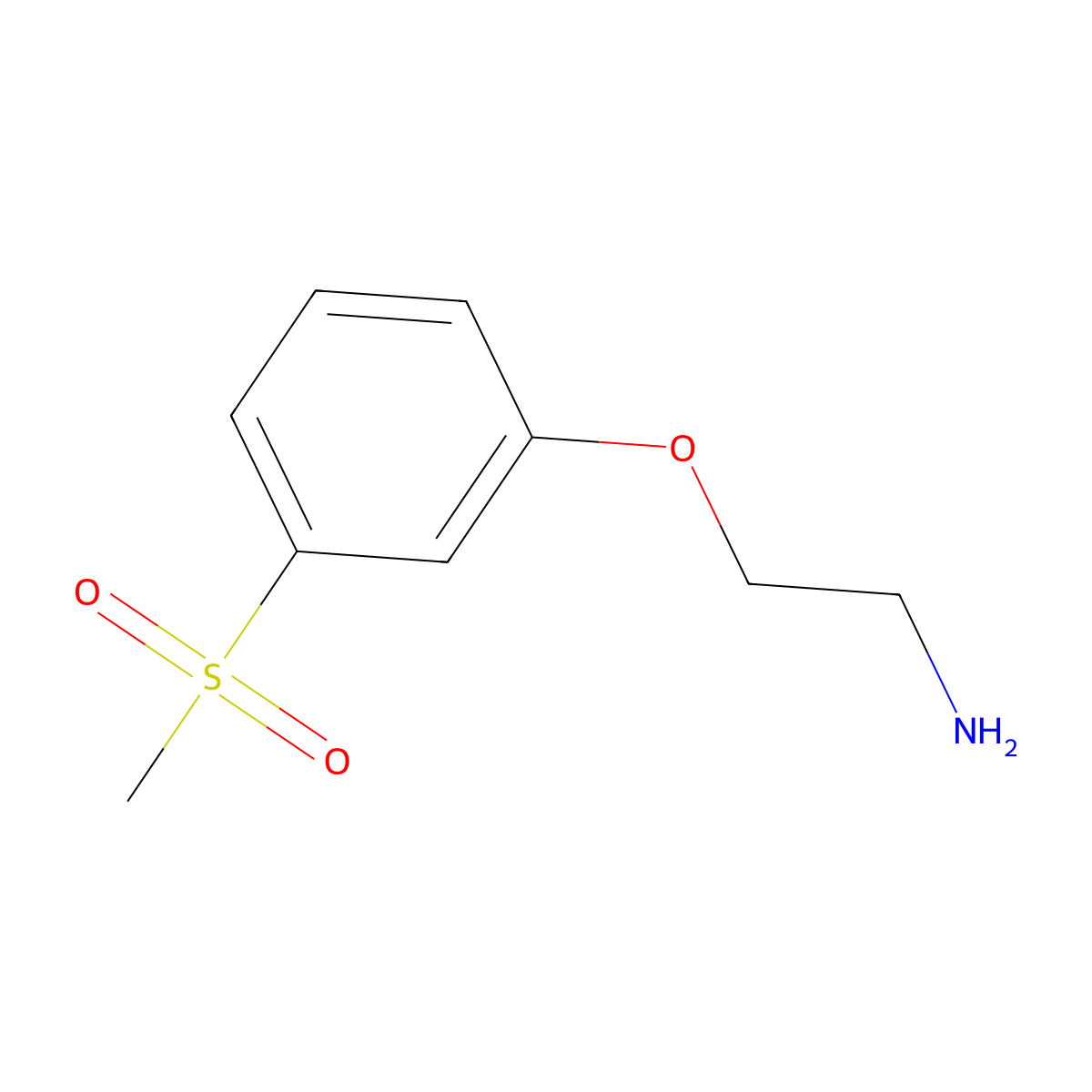 2-(3-Methanesulfonylphenoxy)ethan-1-amine molecular structure, CAS 1157382-95-0