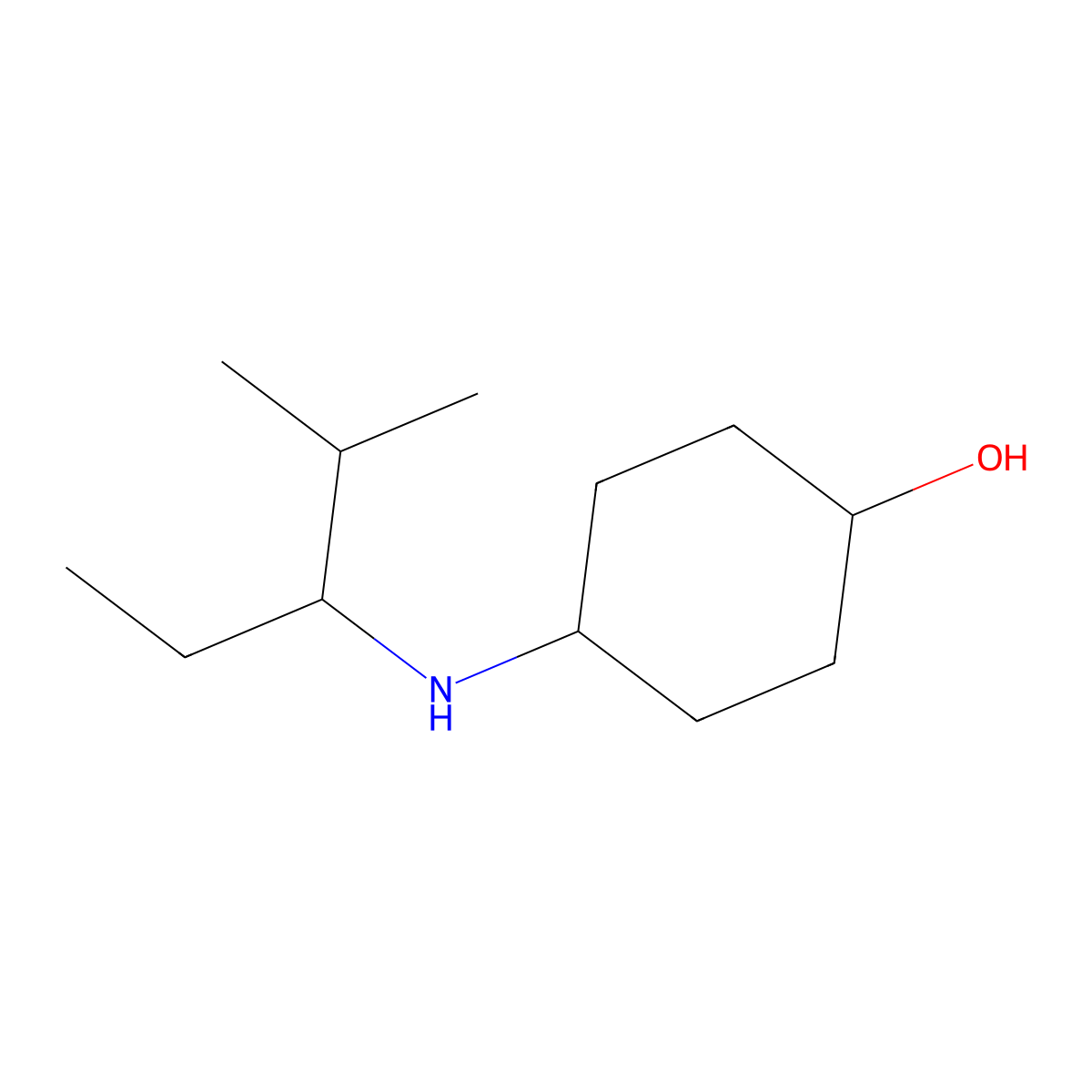 4-[(2-Methylpentan-3-yl)amino]cyclohexan-1-ol molecular structure, CAS 1157389-97-3