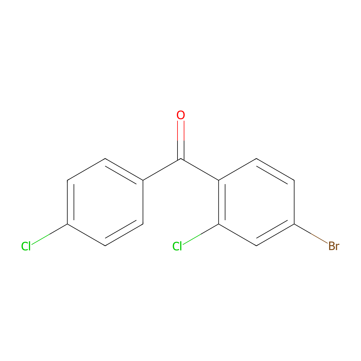 (4-Bromo-2-chlorophenyl)(4-chlorophenyl)methanone molecular structure, CAS 1157395-92-0