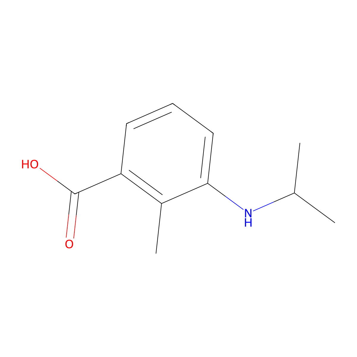 2-Methyl-3-[(propan-2-yl)amino]benzoic acid molecular structure, CAS 1157405-32-7