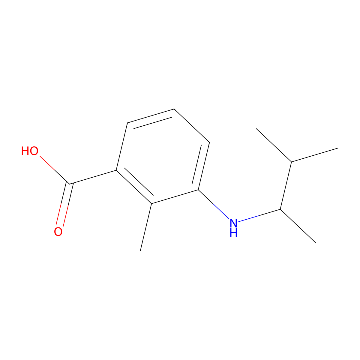 2-Methyl-3-[(3-methylbutan-2-yl)amino]benzoic acid molecular structure, CAS 1157410-69-9