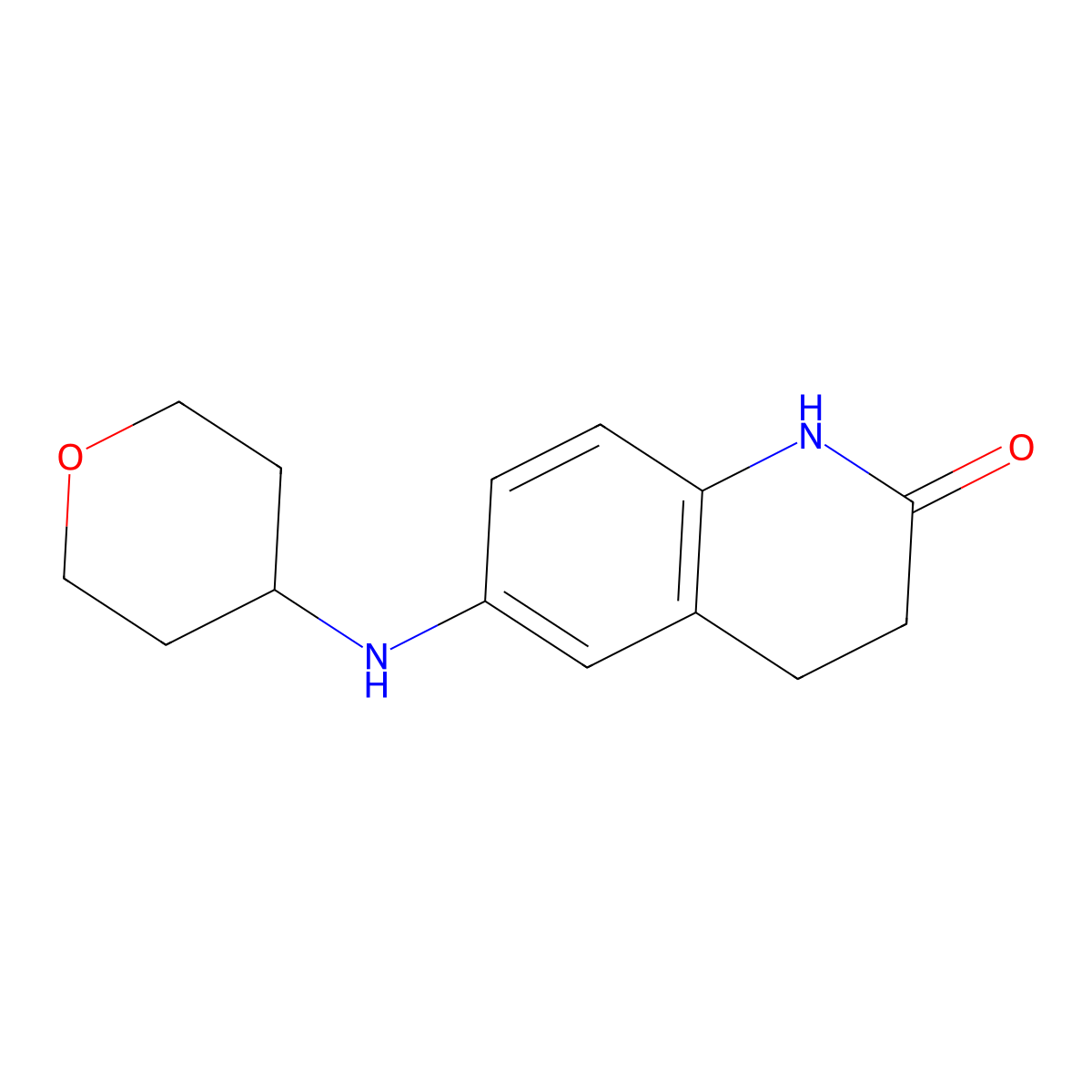 6-[(Oxan-4-yl)amino]-1,2,3,4-tetrahydroquinolin-2-one molecular structure, CAS 1157411-22-7