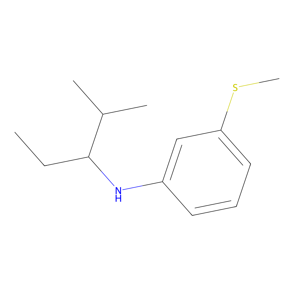 N-(2-Methylpentan-3-yl)-3-(methylsulfanyl)aniline molecular structure, CAS 1157416-55-1