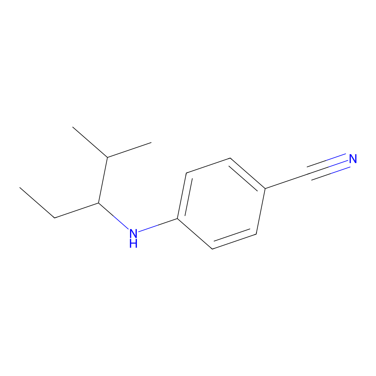4-[(2-Methylpentan-3-yl)amino]benzonitrile molecular structure, CAS 1157433-51-6