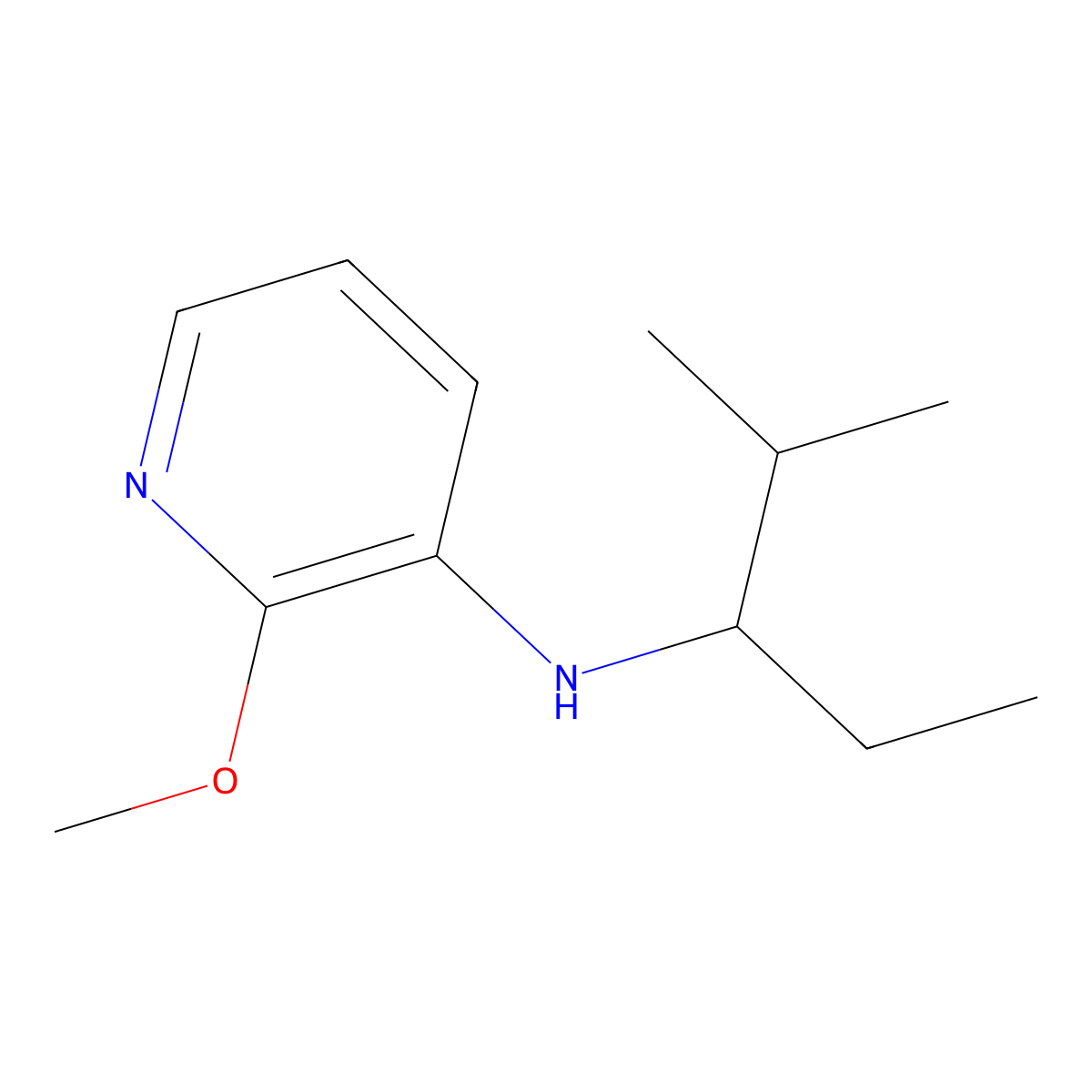 2-methoxy-N-(2-methylpentan-3-yl)pyridin-3-amine molecular structure, CAS 1157434-52-0