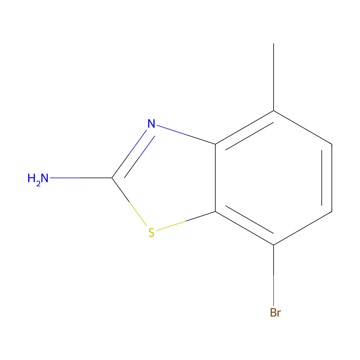 7-Bromo-4-methylbenzo[d]thiazol-2-amine molecular structure, CAS 1157454-73-3
