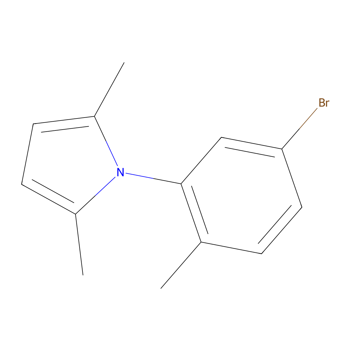 1-(5-Bromo-2-methylphenyl)-2,5-dimethyl-1H-pyrrole molecular structure, CAS 1157455-13-4