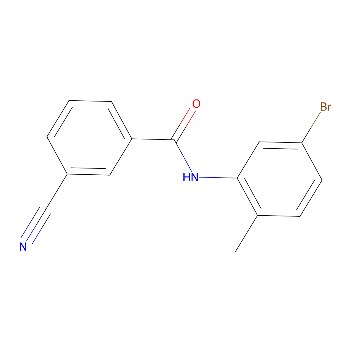 N-(5-Bromo-2-methylphenyl)-3-cyanobenzamide molecular structure, CAS 1157457-17-4