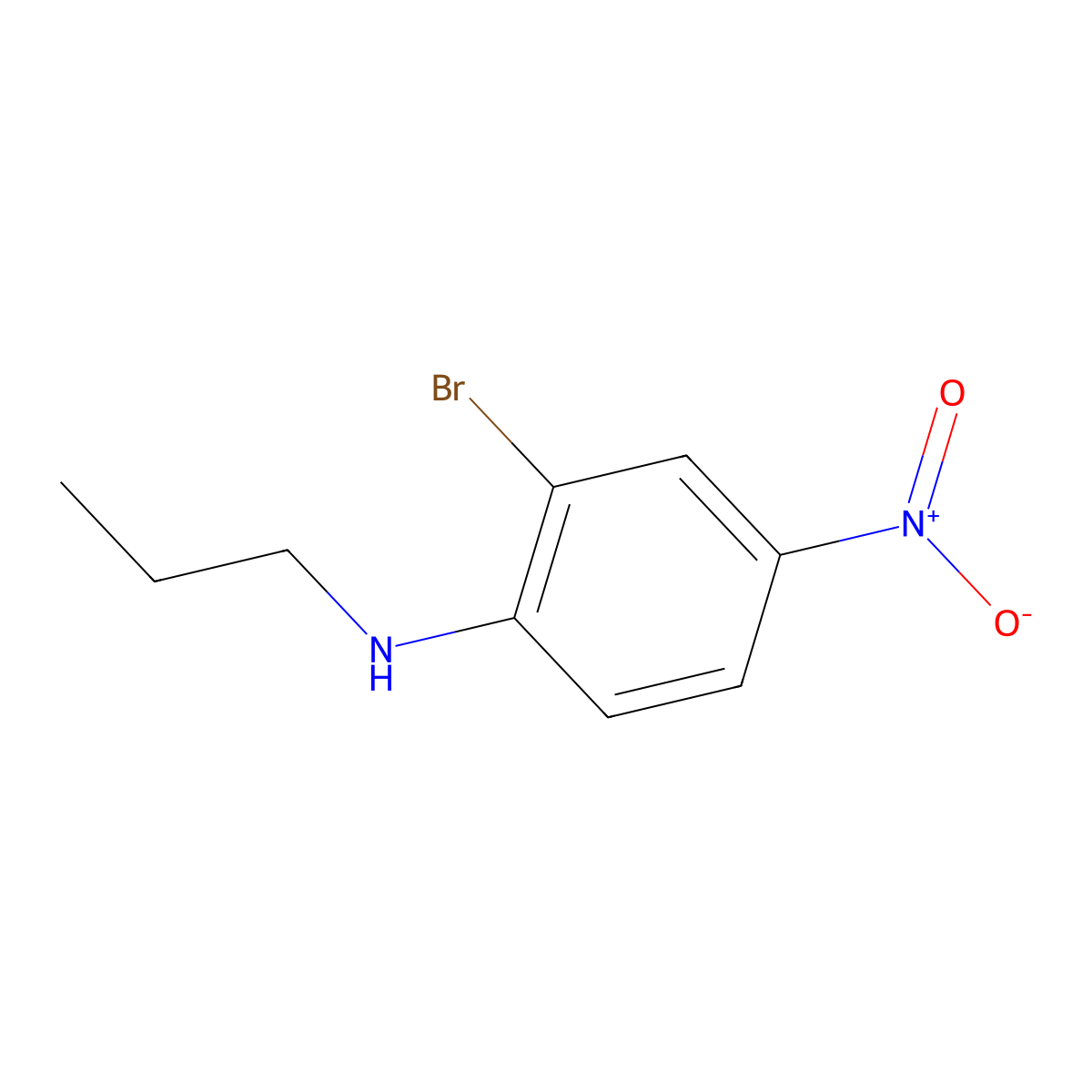 2-Bromo-4-nitro-N-propylaniline molecular structure, CAS 1157464-28-2