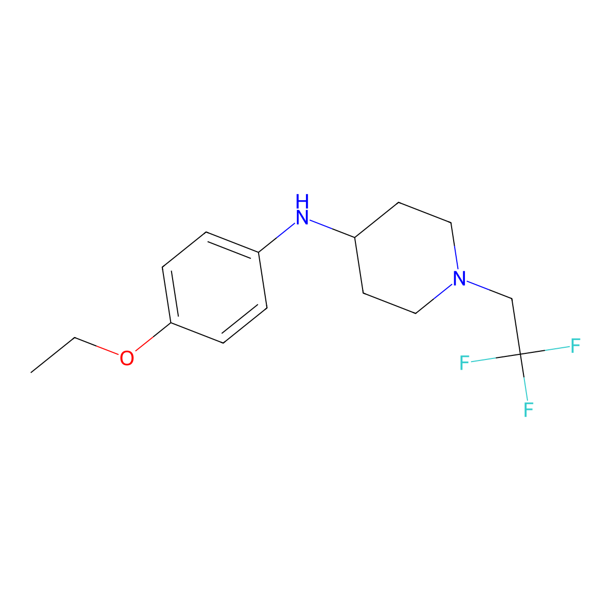 N-(4-ethoxyphenyl)-1-(2,2,2-trifluoroethyl)piperidin-4-amine molecular structure, CAS 1157474-18-4
